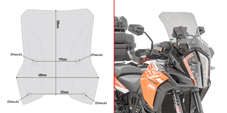 CUPULA GIVI KTM 1290 SUPER ADVENTURE